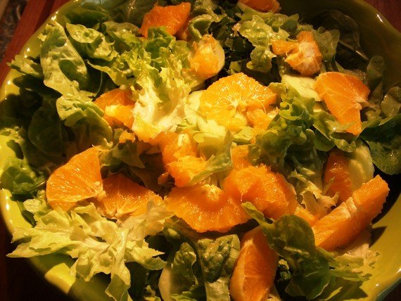 salade à l'orange, pleine de calcium